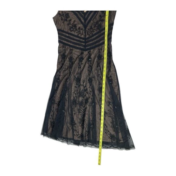BCBG Maxazria Black Lace Sleeveless Dress Sz 2 Retro 1920’s, Gatsby - Picture 7 of 9